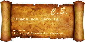 Czimbalmos Sarolta névjegykártya