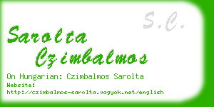 sarolta czimbalmos business card